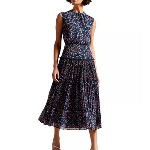 Ted Baker London Sleeveless Midi Dress Patterned